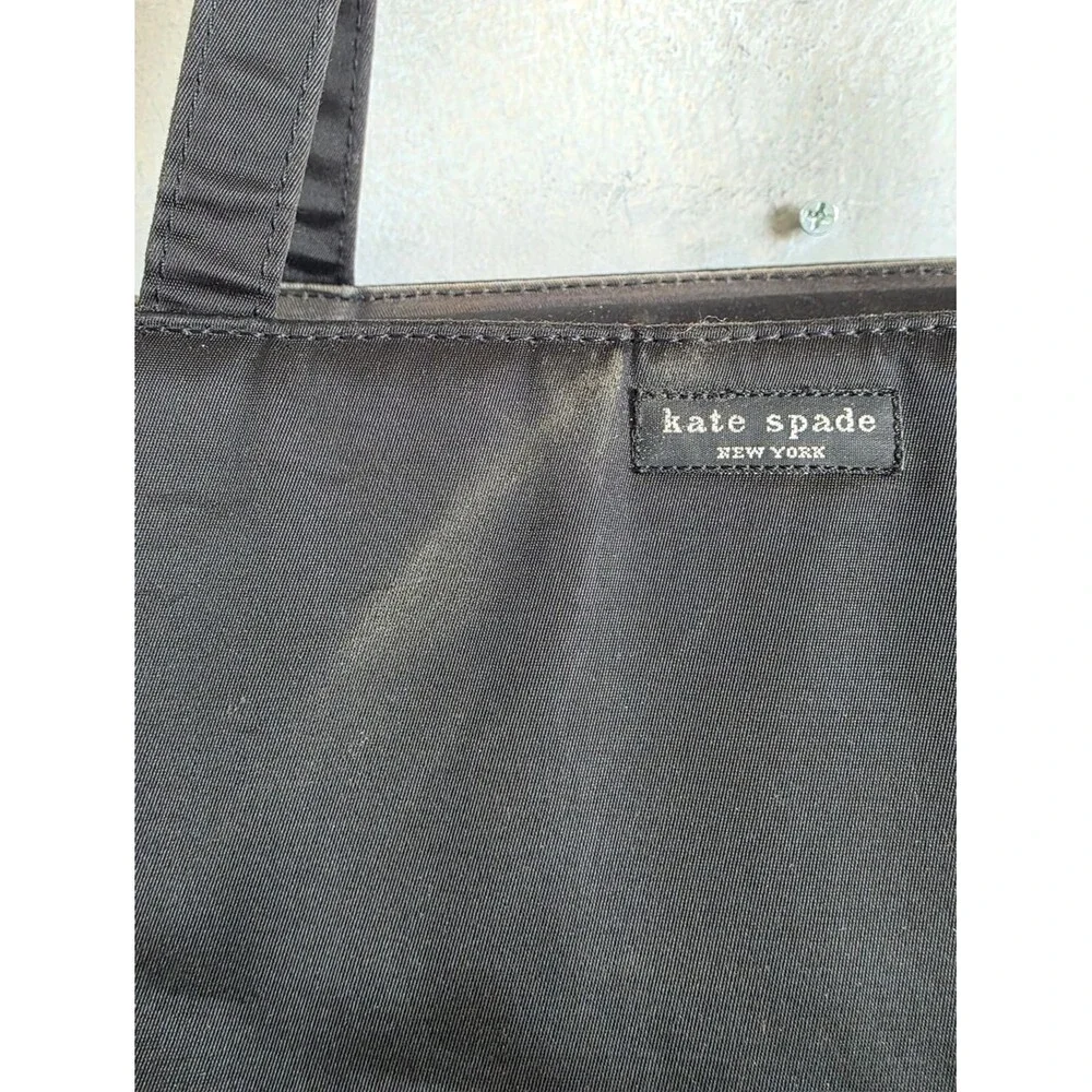 Vintage Kate Spade Sam Classic Nylon Shoulder Bag Boxy Black 11x7x5.5